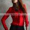 Plus Size 5 Colors Long Sleeve Women Elegant Formal Office Chiffon Blouse Work Wear