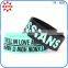 High quality 220mm embossed blue promotional wristbands