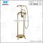 Top-end New design Luxury Solid Brass Chrome Finish Floor Stand Bath Filler Mixer Tap Freestanding Bathtub Faucets