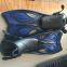 Flippers without heels, flippers with feet, adjustable flippers, snorkeling equipment, diving flippers