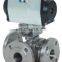 Marine Three Way Pneumatic Ball Valve