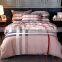 Bed Sheets 4Pcs Set Khaki Custom cross stripe Design Comforters Bedding Sets