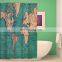 i@home Printed water color painting world map waterproof shower curtain bathroom