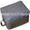 handmade foldable rectangular felt storage basket with handle for clothes