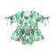 Soft bright floral pattern flower printing  Baby Girl Romper