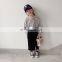 2020 autumn and winter children's clothing full cotton pit strip front slit girls black skirt parent-child wear