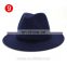 Cheap Flat Brim Colorful Panama Wide Fedora Hat for Women Men 100% Wool Felt Fedora Jazz Wide Brim Hat