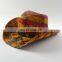 Environmental spray paint western cowboy hat straw hat factory wholesale advertising custom cowboy straw hat