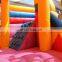 Carousel Themed Inflatable Bouncy Castle Combo Commercial Bounce House With Slide