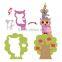 For Kids Child Plastic Drawing Painting Jumbo Animal Tree Animal shaped Stencil Set