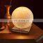 3D Printed plastic 16 Colors cordless RGB sensor motion LED Lunar Moon lamp