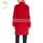 Korea winter red cashmere coat for ladies