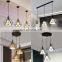 Modern and simple 3 heads Iron pendant light with Fabric for decorate