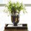 Modern Luxury Plated Painting Home Ceramic Decoration Back Gold Vase For Flower