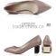 Brand new design square high heels shoes lady pointed toe dress shoes