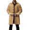 2021 New fashionable winter casual camel  thick warm custom fit mens long wool coats