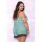 High Quality Women Valentine, Sweet Lace Trim Plus Size Chemise Lingerie/