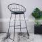 Bar Stools New Furniture Restaurant Nordic Kitchen Cheap Gold High Chair Counter Metal Velvet Cheap Bar Stools Modern With Back