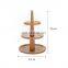 home use oak wood biscuit cake dessert stand for afternoon tea time 25x39cm