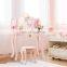 Tri-Folding Mirror Desk for Girls  Dressing Table