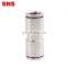 SNS JPU Series on touch nickel-plated brass union straight quick connect metal fitting pneumatic connector for air hose tube