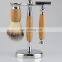 Nylon Shaving Brush And Press Bamboo Safety Razor Sahving Set