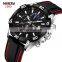 NIBOSI New Sport Chronograph Mens Watches Top Brand Luxury Quartz Clock Waterproof Luminous Silicone Watch Men Relogio Masculino