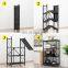 In Stock 3/4/5 Tiers Factory Direct Foldable Metal Storage Rack Mobile Free Installation Kitchen Shelf Rack