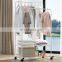 Luxury metal multifunction coat racks garment coat hanger clothes organizer hanger hooks stand clothes rack