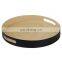 Many Color For Choosing Spun Round Bamboo Tray Lacquer Outsite Serving Tray