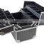 Premium Black Aluminum Fishing Tackle/Bait Case with Fold Out Trays,Aluminum jewelry cosmetic case,hard Beauty makeup artist cas