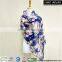 100% Polyester flower Printed Woven Scarf