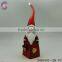 iron santa claus stick with stop sign for garden decoration