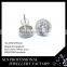 Shiny zircon men's earring designs in SLS jewelry wholesale 925 silver ear ring models by ear