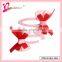 2014 Hot sale Valentines day hair clips fancy grosgrain robbon curved bobby pins (QRJ-0034)