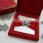 Purple silk wedding invitation box