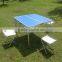 Folding Aluminum Picnic/Camping Table with 4 Stools