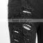 K-134 broken-hole black cowboy punk rave black high waist trousers