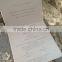Hot sale elegant & personalized white lace wedding invitations with white ribbons & rhinestone brooches