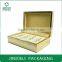golden leather cosmetic gift box packaging