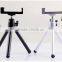 No Patent 2 Sections Extendable Mini Aluminum Tripod Stand With Metal Mount Adapter for Apple IPhone 6 Plus,Samsung Note,HTC
