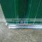Flat roof metal storage shed