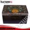 painted wooden box,national wooden box with colorful pattern,custom vintage wooden storage box