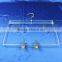 Clear Acrylic Clothes Hanger, Apparel hanger with hook and metal clips