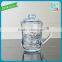 Glass coffee cup clear coffee cup with lid