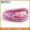 Cheap 2M Purple Fabric Braided Data Sync Charger Cable For iPhone4