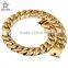 Stainless Steel 31mm casting chunky Gold Palted heavy cube Curb Link Chain Men's Necklace                        
                                                Quality Choice