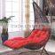 cheap garden PE rattan wicker swing chair in sun loungers