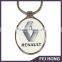 Professional Good Price Stylish Sliver Car Logo Printing Car Keychain for Renault