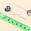 Design Heart-shaped Floral Hijab pins Women Popular Scarf Pins Female Pashmina Brooches Muslim Hijab Pins